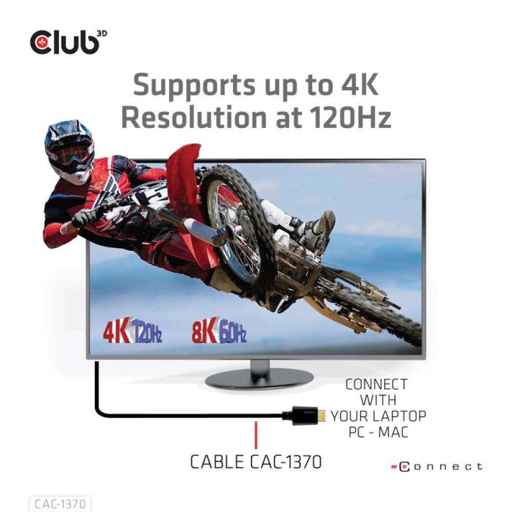 CLUB3D - CAC-1370 cable HDMI 1,5 m HDMI tipo A (Estándar) Negro