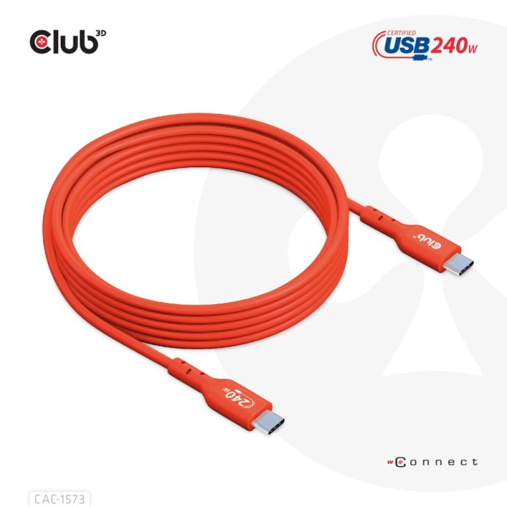 CLUB3D - CAC-1573 cable USB USB 2.0 2 m USB C Rojo