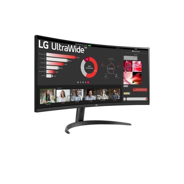 LG - 34WR50QK-B pantalla para PC 86,4 cm (34") 3440 x 1440 Pixeles Wide Quad HD Negro - 34WR50QK-B
