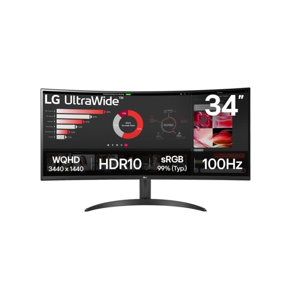 LG - 34WR50QK-B pantalla para PC 86,4 cm (34") 3440 x 1440 Pixeles Wide Quad HD Negro - 34WR50QK-B