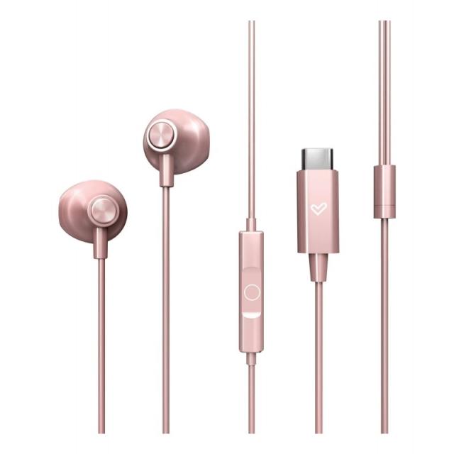 Energy Sistem - EasyPods Auriculares Alámbrico Dentro de oído Llamadas/Música USB Tipo C Oro rosa