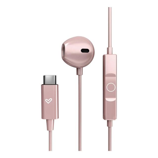 Energy Sistem - EasyPods Auriculares Alámbrico Dentro de oído Llamadas/Música USB Tipo C Oro rosa