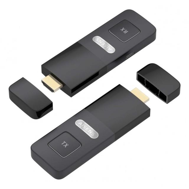 AISENS - HDMI Inalambrico 1080p 30m, Negro - ASWL-H2K30M001-BK