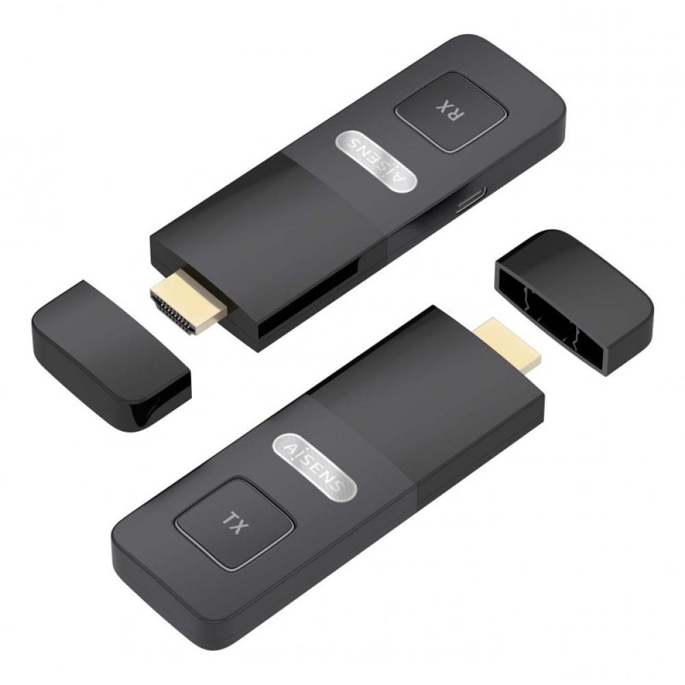 AISENS - HDMI Inalambrico 1080p 30m, Negro - ASWL-H2K30M001-BK