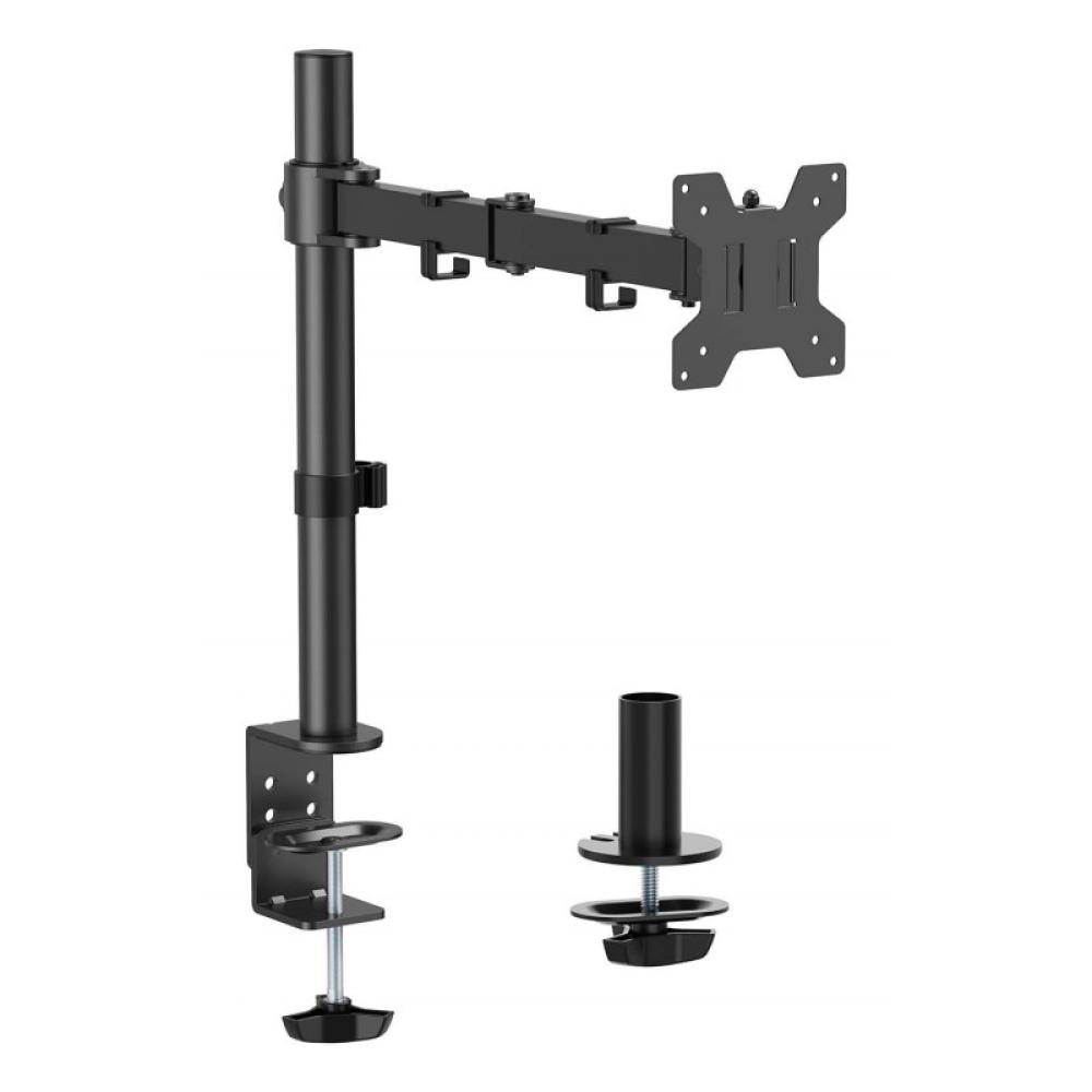 AISENS - Soporte de mesa eco giratorio e inclinable para monitor/TV 10kg (3 Pivotes, 1 Brazos) de 17-32, Negro