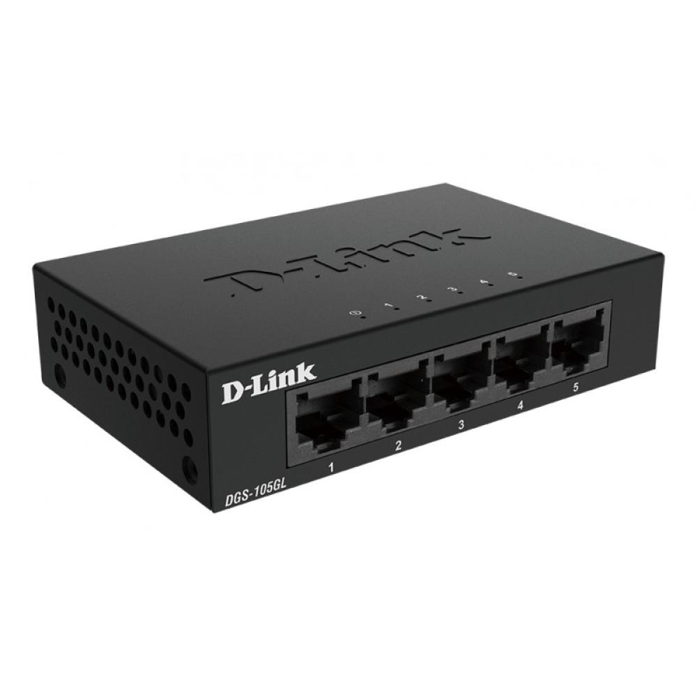 D-Link - DGS-105GL/E switch No administrado Gigabit Ethernet (10/100/1000) Negro