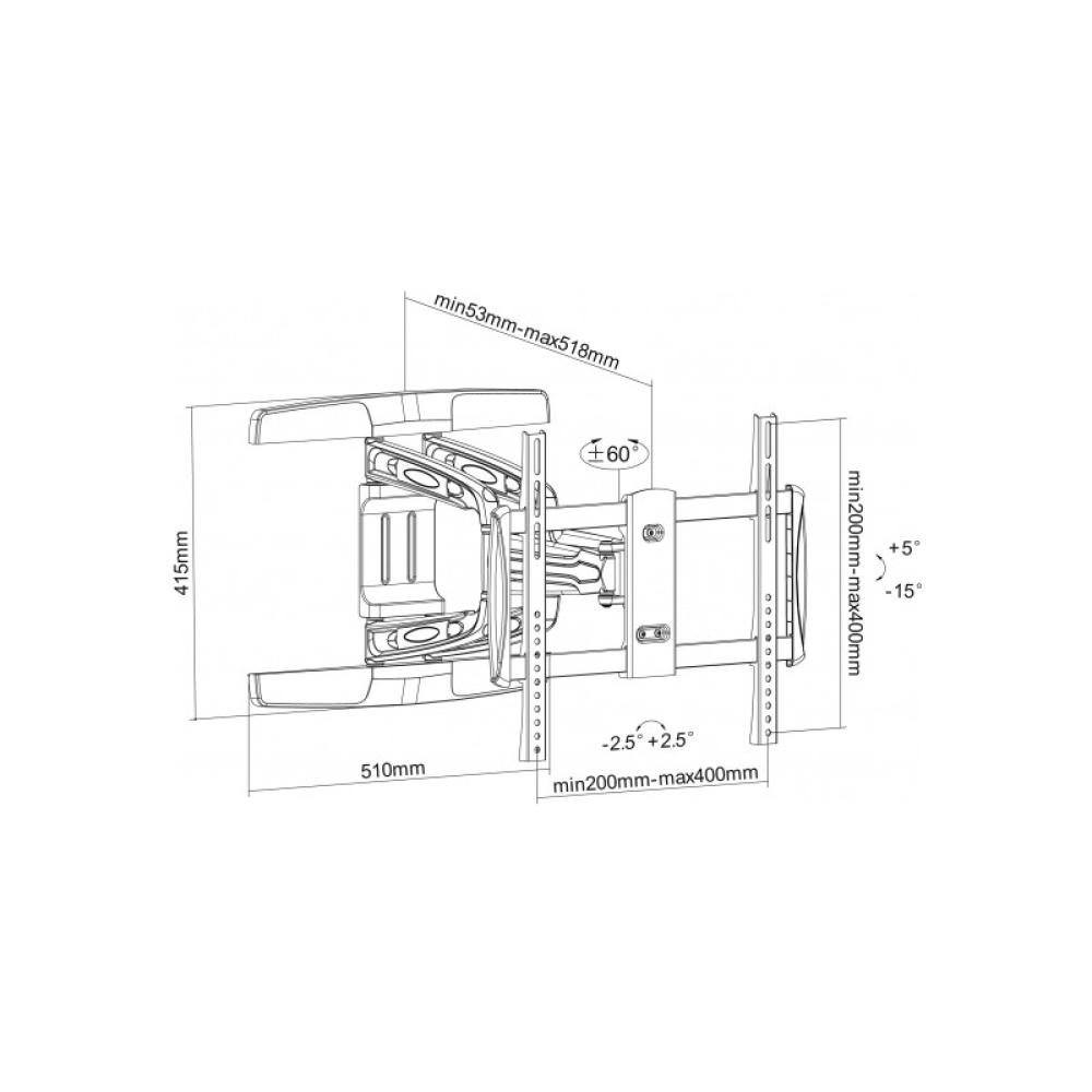 Equip - 650314 soporte para TV 139,7 cm (55") Negro