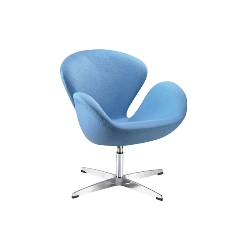Sillón SW, tapizado en tejido cachemira azul 46