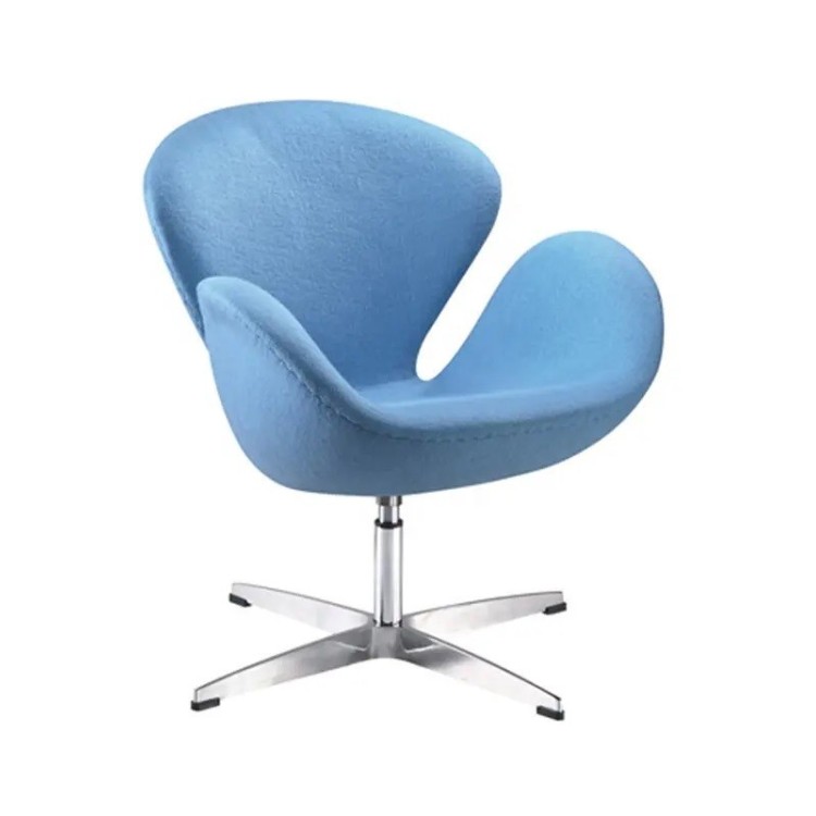 Sillón SW, tapizado en tejido cachemira azul 46