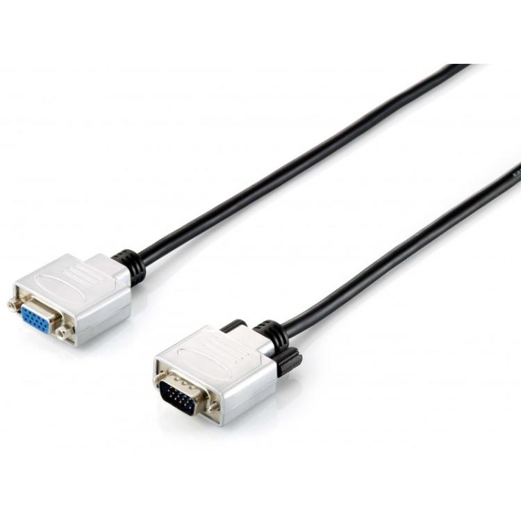 Equip - 118856 cable VGA 20 m VGA (D-Sub) Negro, Plata