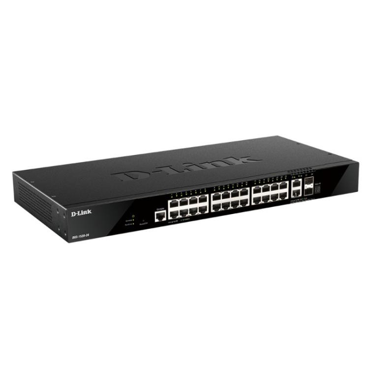 D-Link - DGS-1520-28/E switch Gestionado L3 10G Ethernet (100/1000/10000) 1U Negro
