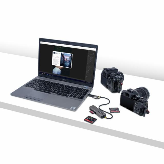 StarTech.com - Lector USB 3.0 de Tarjetas de Memoria Flash SD CompactFlash y microSD - Grabador USB-C de Tarjetas de Memoria - L