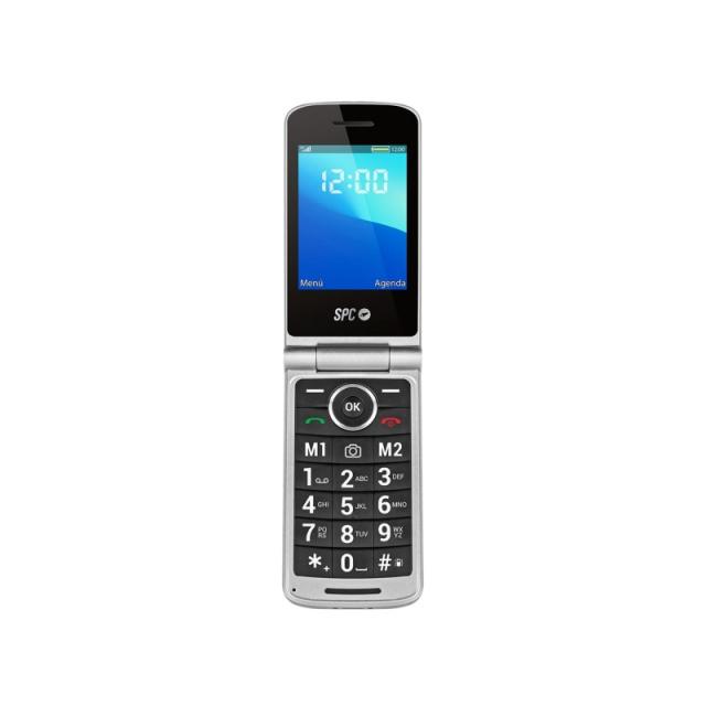 SPC - Prince 4G 7,11 cm (2.8") 130 g Negro, Plata Teléfono para personas mayores