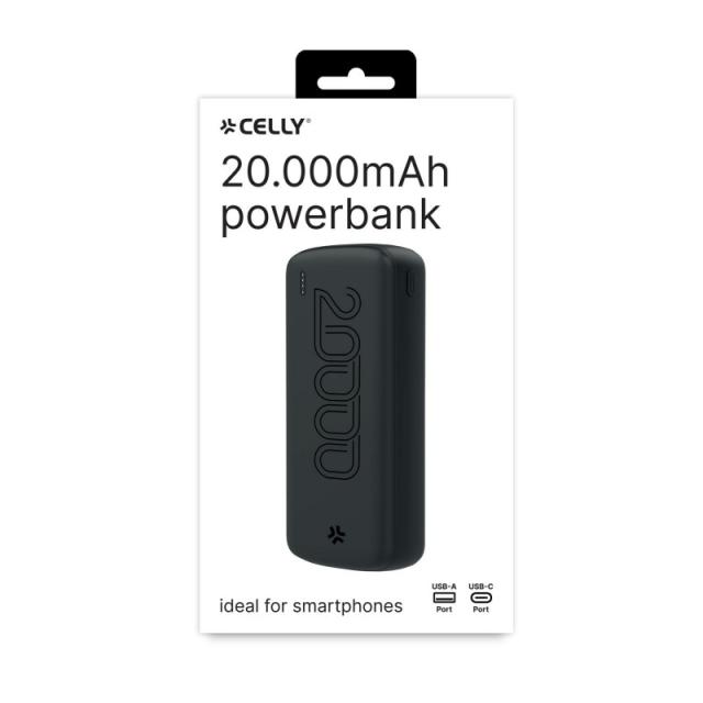 Celly - PBE20000EVOBK batería externa Litio 20000 mAh Negro