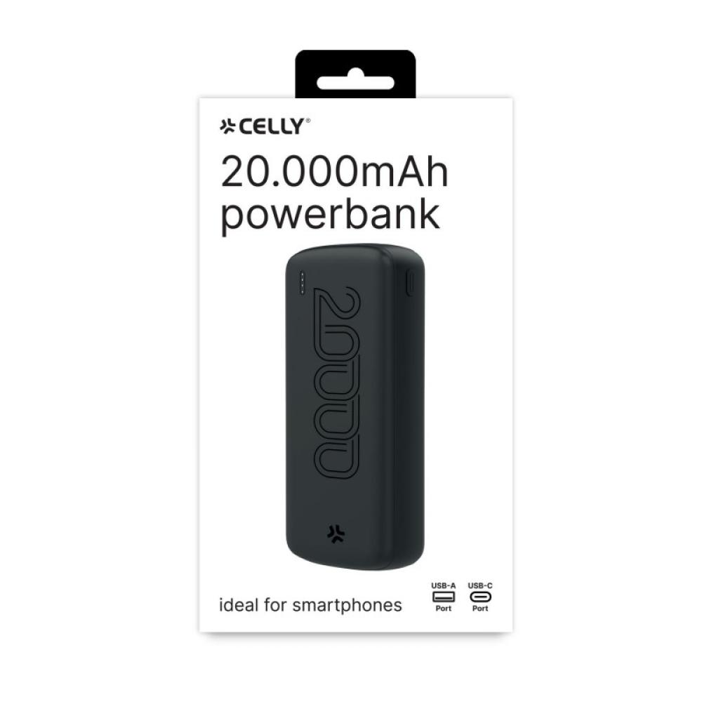 Celly - PBE20000EVOBK batería externa Litio 20000 mAh Negro