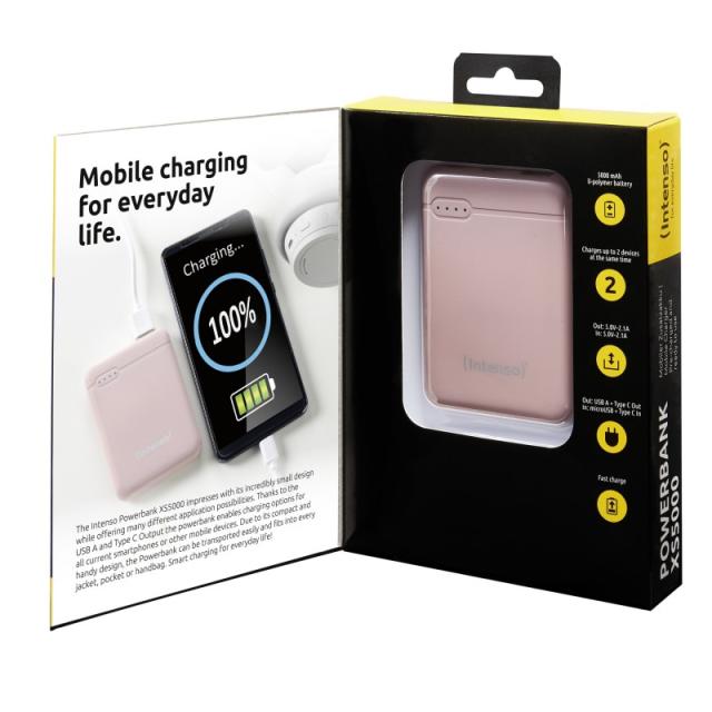 Intenso - XS5000 Polímero de litio 5000 mAh Rosa