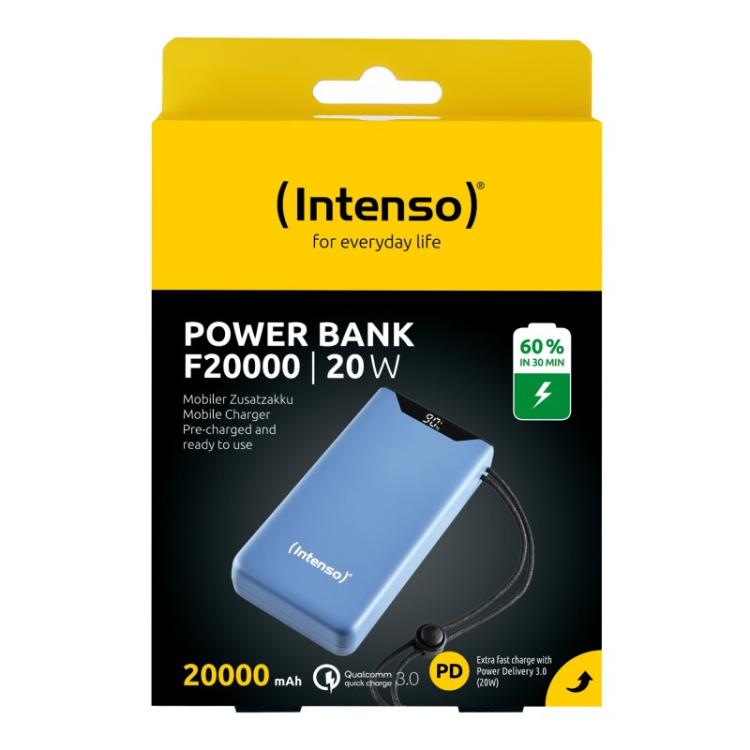 Intenso - 7332055 batería externa Polímero de litio 20000 mAh Azul