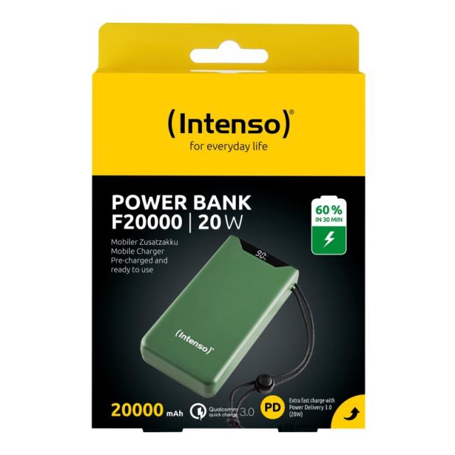 Intenso - 7332057 batería externa Polímero de litio 20000 mAh Verde