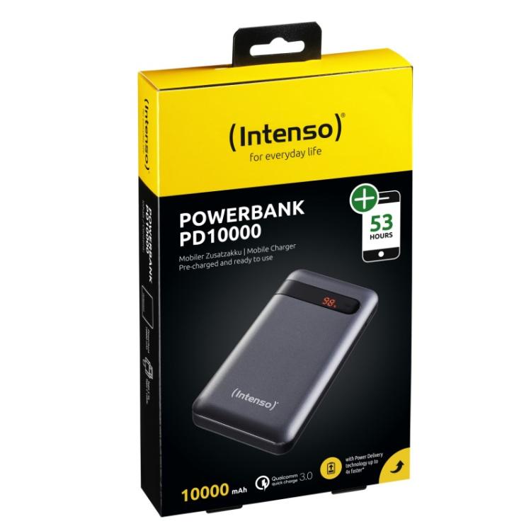 Intenso - PD10000 Polímero de litio 10000 mAh Antracita
