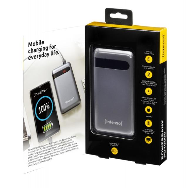 Intenso - PD10000 Polímero de litio 10000 mAh Antracita