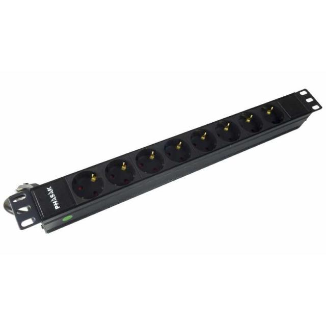 Phasak - Regleta 19" 8 tomas 16A 3500W 250V 1.5 m - BNS 3518