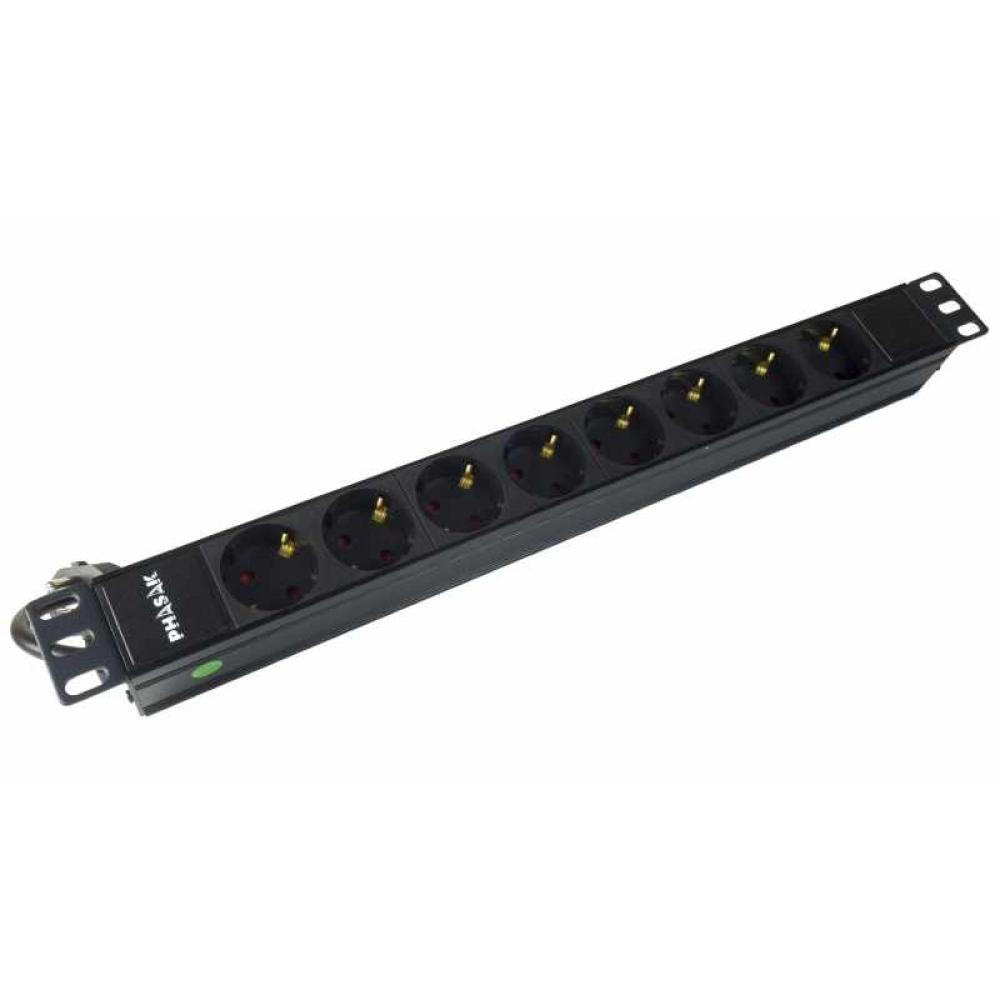 Phasak - Regleta 19" 8 tomas 16A 3500W 250V 1.5 m - BNS 3518