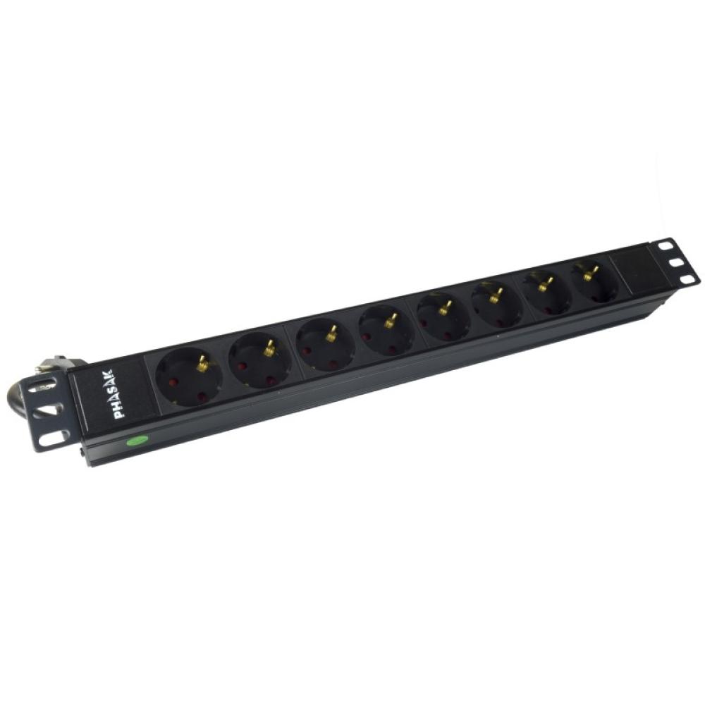 Phasak - Regleta 19" 8 tomas 16A 3500W 250V 1.5 m - BNS 3518