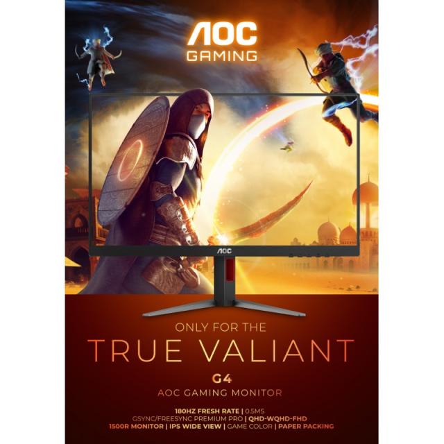 AOC - G4 CQ32G4VE pantalla para PC 80 cm (31.5") 2560 x 1440 Pixeles Quad HD LCD Negro, Gris