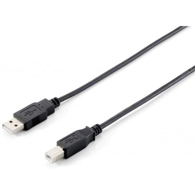 Equip - 128863 Cable USB 2.0 Tipo A a Tipo B, 1,0 m , Negro