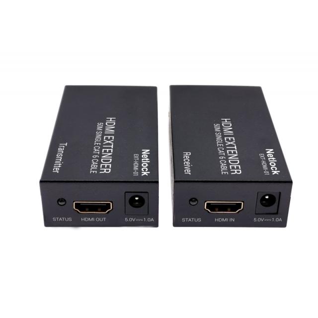 Netlock - EXT-HDMI-01 extensor audio/video Negro