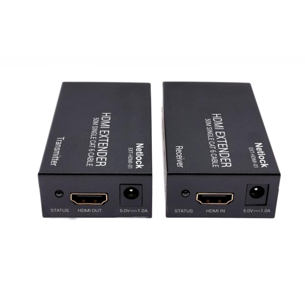 Netlock - EXT-HDMI-01 extensor audio/video Negro
