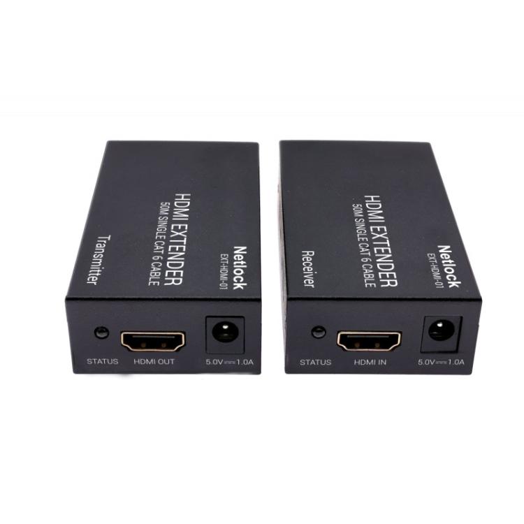 Netlock - EXT-HDMI-01 extensor audio/video Negro