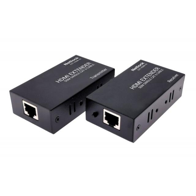 Netlock - EXT-HDMI-01 extensor audio/video Negro