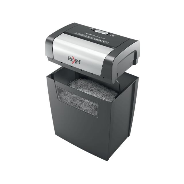 Rexel - Momentum X308 triturador de papel Corte en partículas 70 dB Negro, Gris