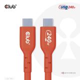 CLUB3D - Cable certificado USB2 tipo C bidireccional USB-IF Datos 480 Mb, PD 240 W (48 V/5 A) EPR M/M 3 m/9,84 pies