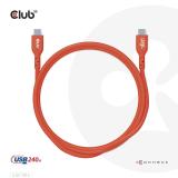 CLUB3D - Cable certificado USB2 tipo C bidireccional USB-IF Datos 480 Mb, PD 240 W (48 V/5 A) EPR M/M 3 m/9,84 pies
