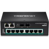 Trendnet - TI-PG102 switch No administrado Gigabit Ethernet (10/100/1000) Energía sobre Ethernet (PoE) Negro