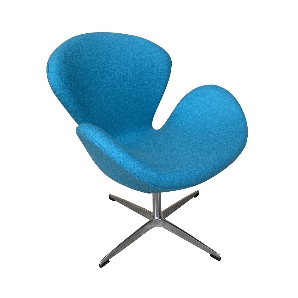 Sillón SW, tapizado en tejido cachemira turquesa 34