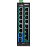 Trendnet - TI-PG162 switch No administrado Gigabit Ethernet (10/100/1000) Energía sobre Ethernet (PoE) Negro