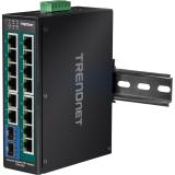Trendnet - TI-PG162 switch No administrado Gigabit Ethernet (10/100/1000) Energía sobre Ethernet (PoE) Negro