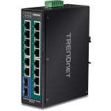 Trendnet - TI-PG162 switch No administrado Gigabit Ethernet (10/100/1000) Energía sobre Ethernet (PoE) Negro