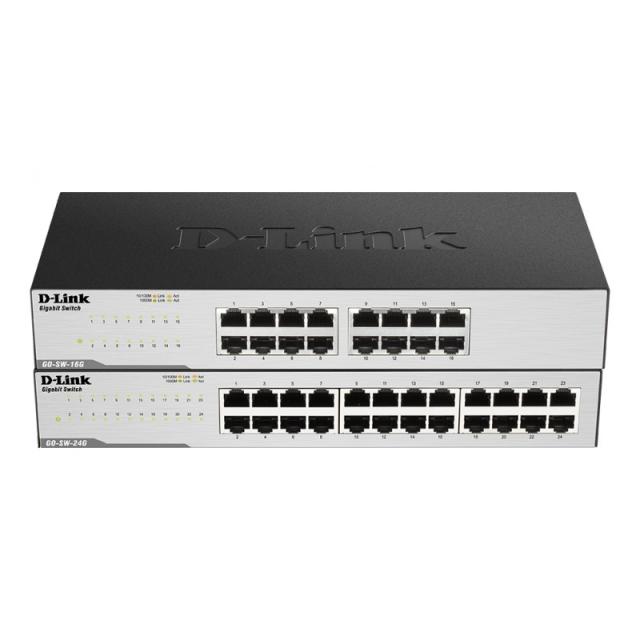 D-Link - GO-SW-24G No administrado L2 Gigabit Ethernet (10/100/1000) 1U Negro