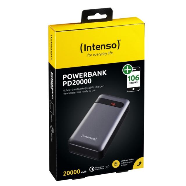 Intenso - PD20000 Power Delivery Polímero de litio 20000 mAh Antracita
