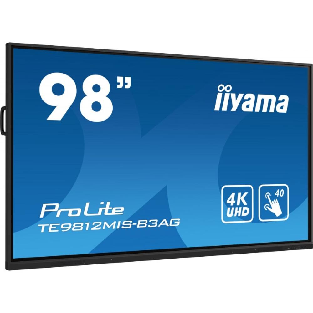 iiyama - TE9812MIS-B3AG pantalla de señalización Diseño de quiosco 2,48 m (97.5") LCD Wifi 400 cd / m² 4K Ultra HD Negro Pantall