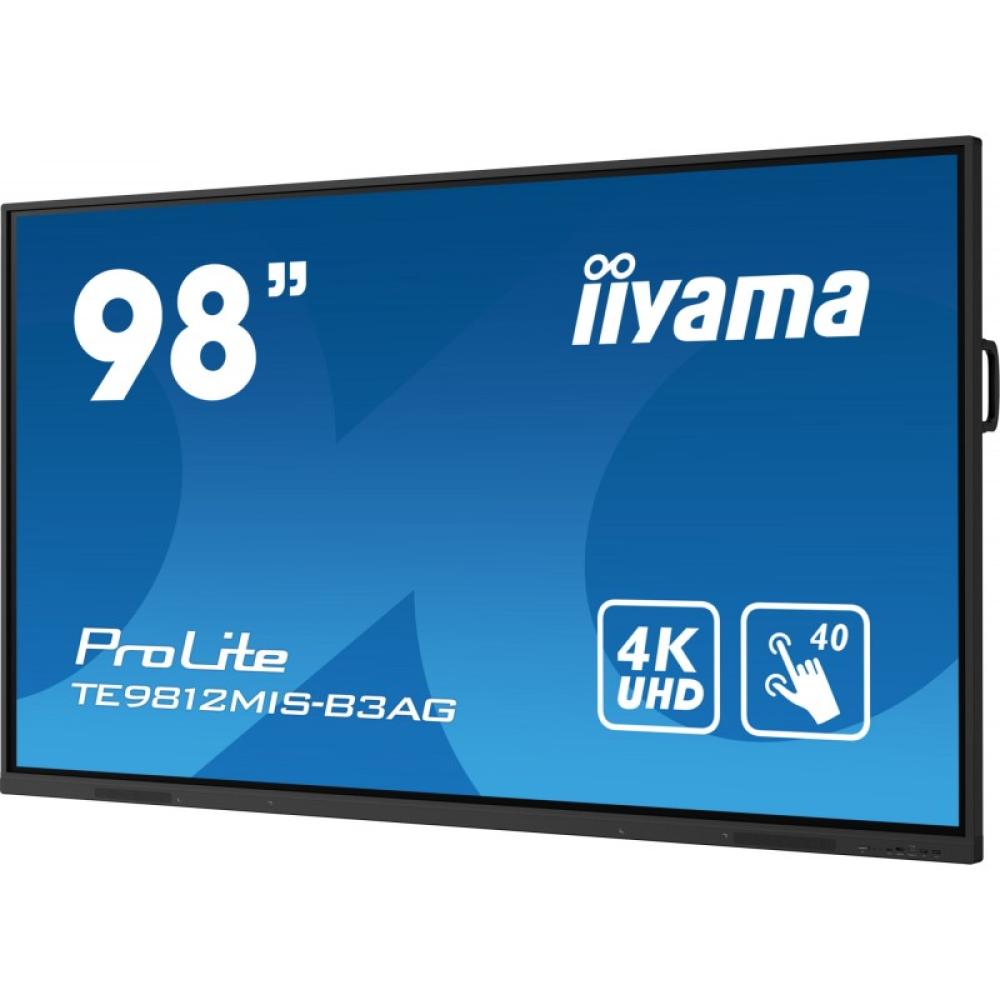iiyama - TE9812MIS-B3AG pantalla de señalización Diseño de quiosco 2,48 m (97.5") LCD Wifi 400 cd / m² 4K Ultra HD Negro Pantall