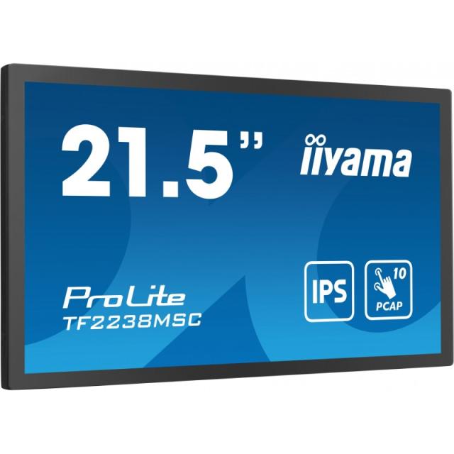 iiyama - TF2238MSC-B1 pantalla para PC 53,3 cm (21") 1920 x 1080 Pixeles Full HD LED Pantalla táctil Negro