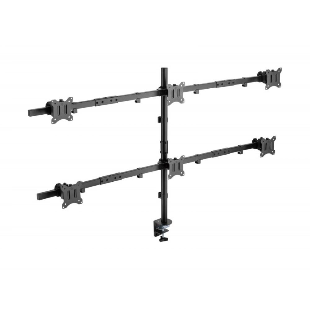 Equip - Soporte articulado de sobremesa para 6 monitores de 17"-32