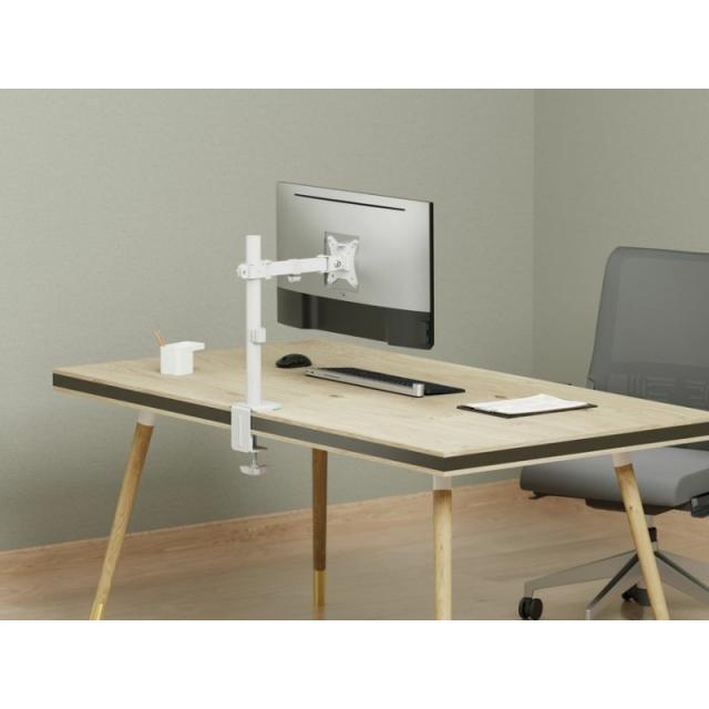 Equip - Soporte de escritorio articulado para monitor de 17«-32», blanco
