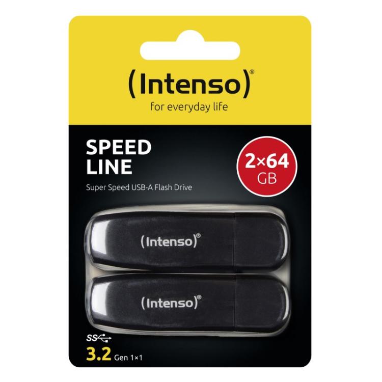 Intenso - 3533494 unidad flash USB 64 GB USB tipo A 3.2 Gen 1 (3.1 Gen 1) Negro