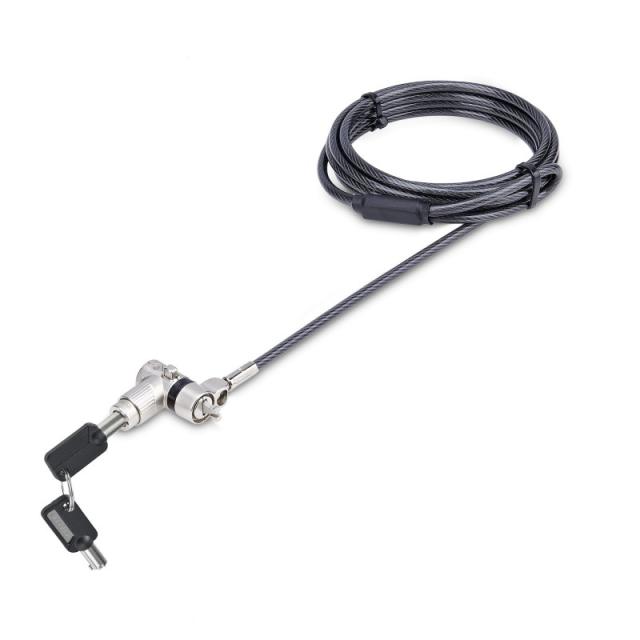 StarTech.com - Cable de Seguridad con Candado Universal 3 en 1 para Portátil - Cable Antirrobo Compatible con Noble Wedge&reg/Na